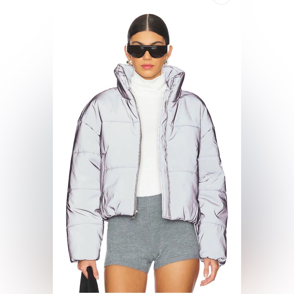 Steve Madden Polar Coat in Silver, size S